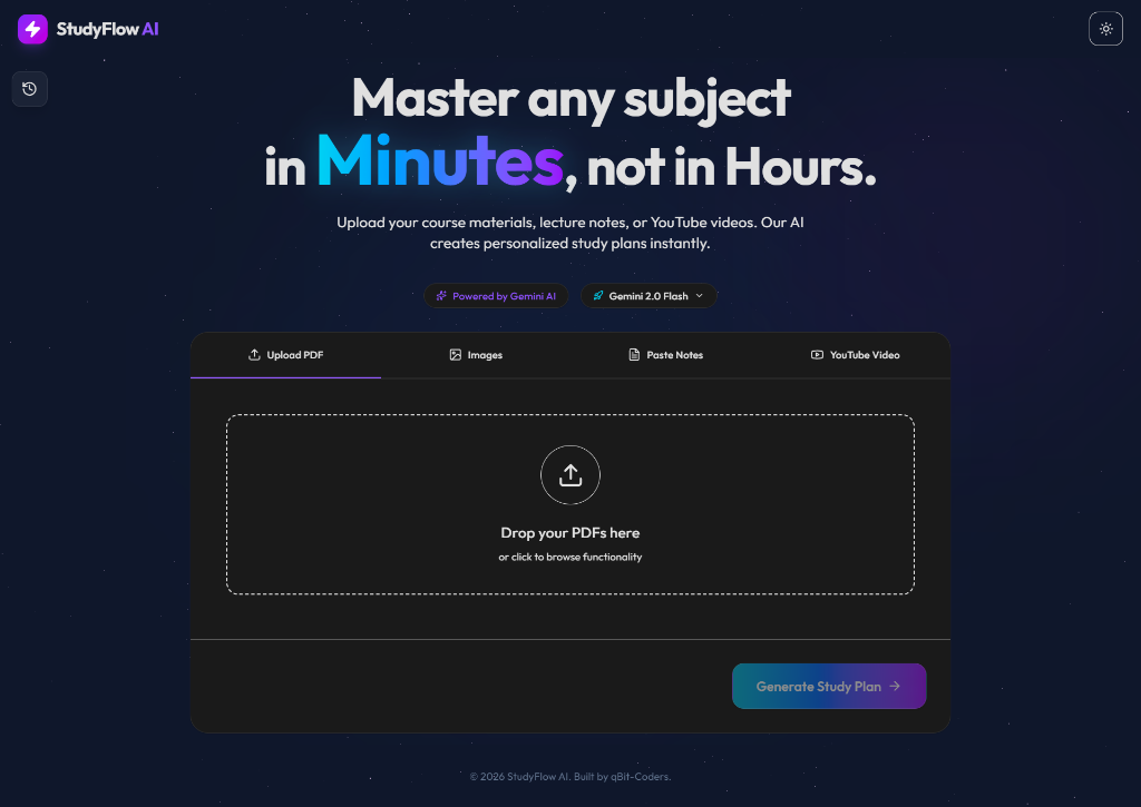 StudyFlow - React Node.js Project by Daksh Bajaniya